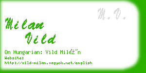 milan vild business card